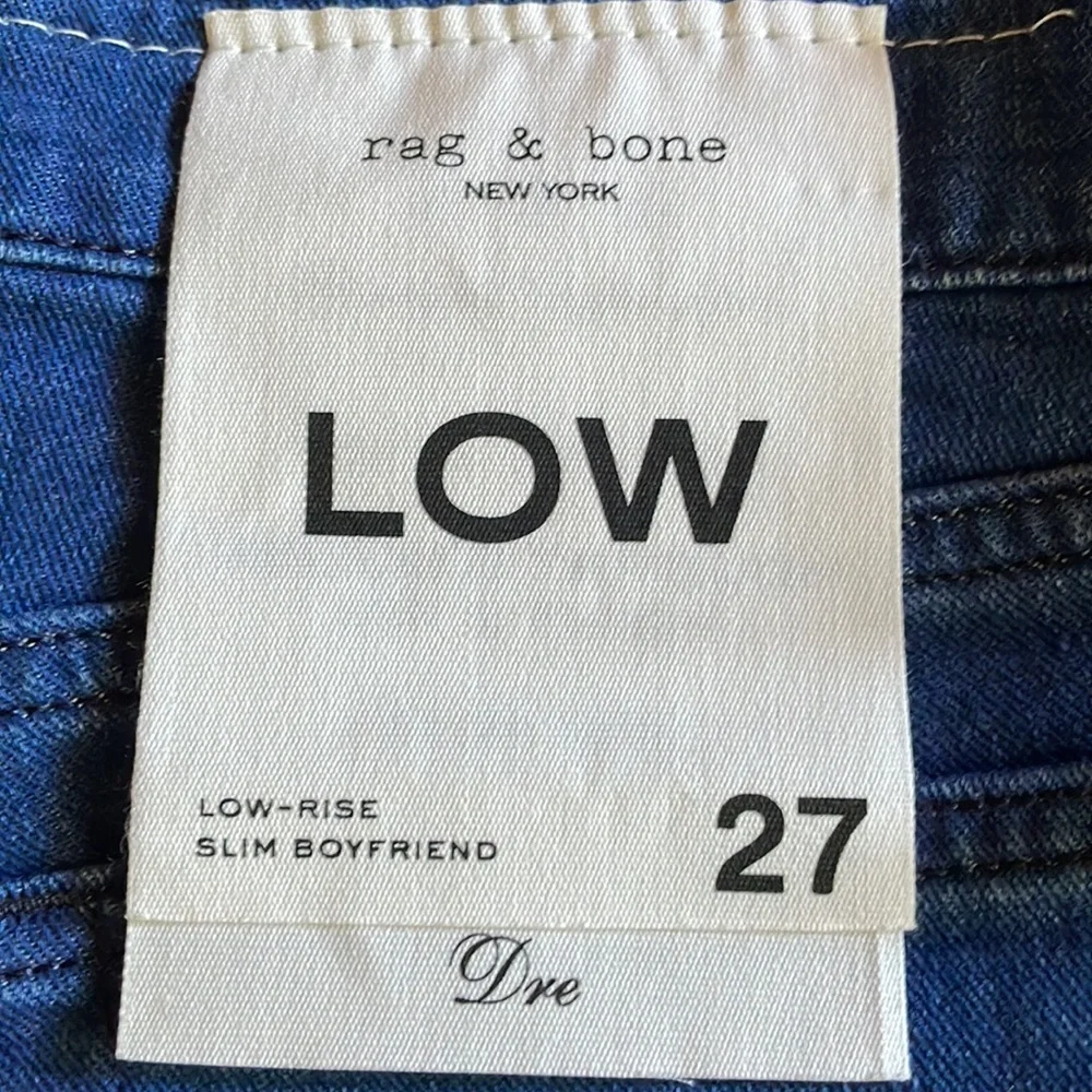 NWT Rag & Bone Dre Low rise Slim Boyfriend Jeans - 26 or 27